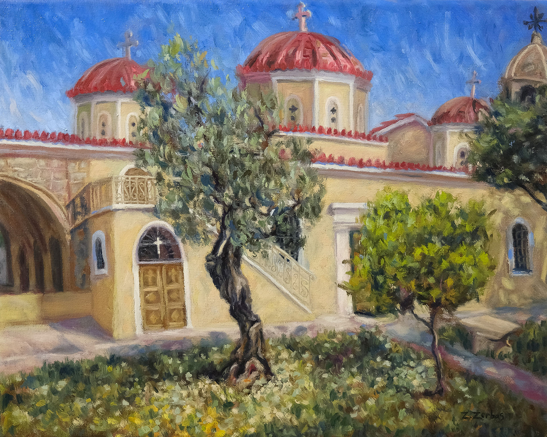 Aegina painting by artist Zac Zorbas